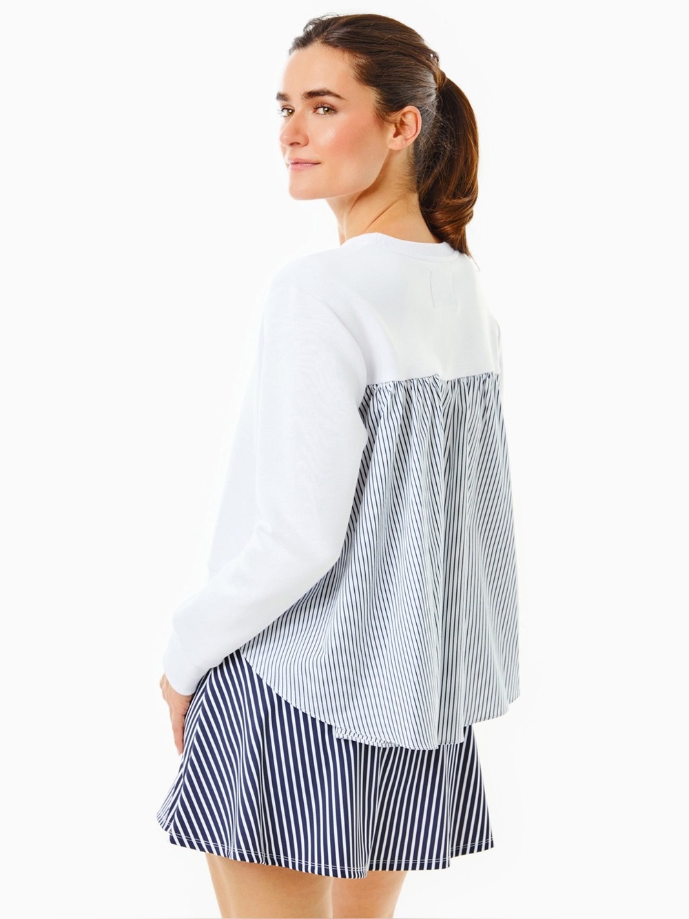 Addison Bay Mixed Soft Luxe Bloom Pullover Sweatshirt Small